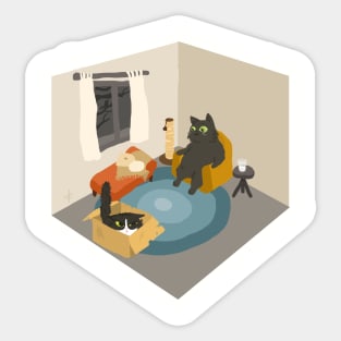 Cat in Therapy Sticker